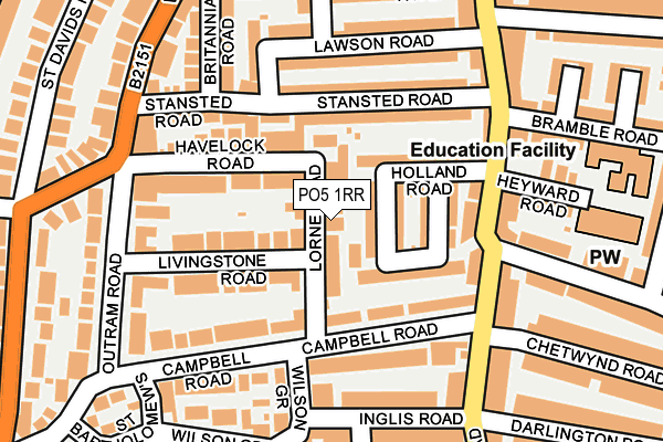 PO5 1RR map - OS OpenMap – Local (Ordnance Survey)