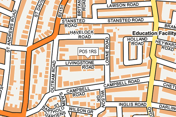 PO5 1RS map - OS OpenMap – Local (Ordnance Survey)