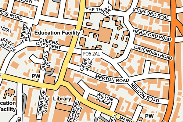 PO5 2AL map - OS OpenMap – Local (Ordnance Survey)