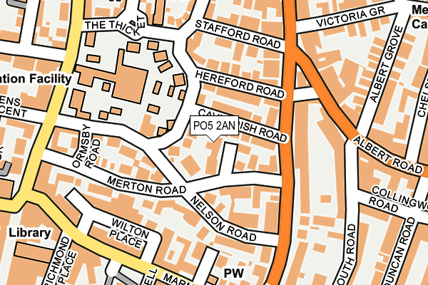 PO5 2AN map - OS OpenMap – Local (Ordnance Survey)