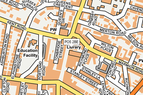 PO5 2BE map - OS OpenMap – Local (Ordnance Survey)