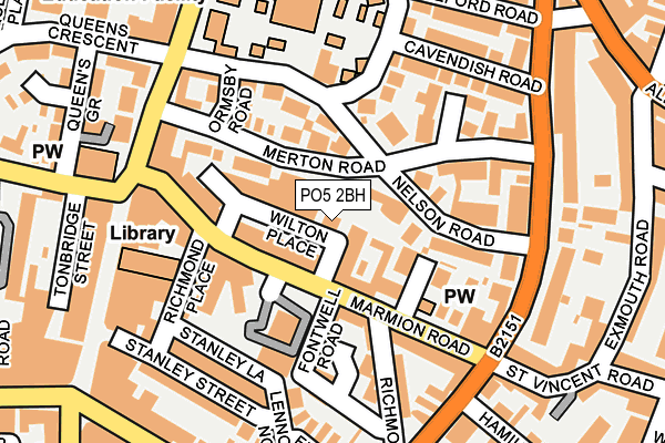 PO5 2BH map - OS OpenMap – Local (Ordnance Survey)