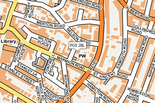 PO5 2BL map - OS OpenMap – Local (Ordnance Survey)