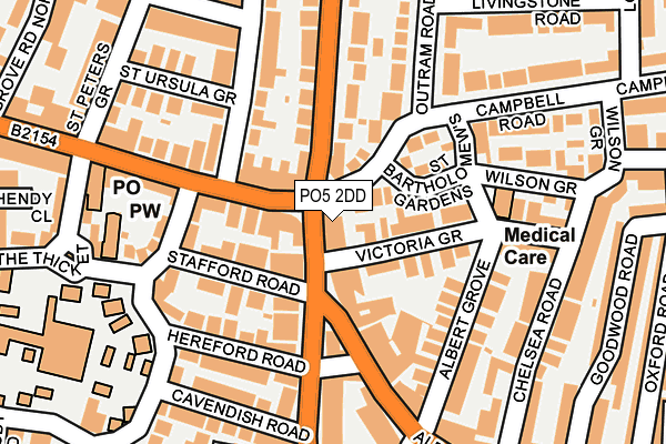 PO5 2DD map - OS OpenMap – Local (Ordnance Survey)