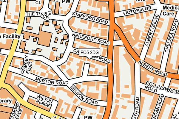 PO5 2DG map - OS OpenMap – Local (Ordnance Survey)