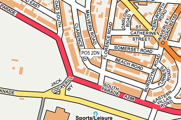 PO5 2DN map - OS OpenMap – Local (Ordnance Survey)