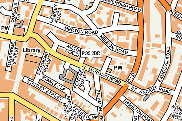 PO5 2DR map - OS OpenMap – Local (Ordnance Survey)