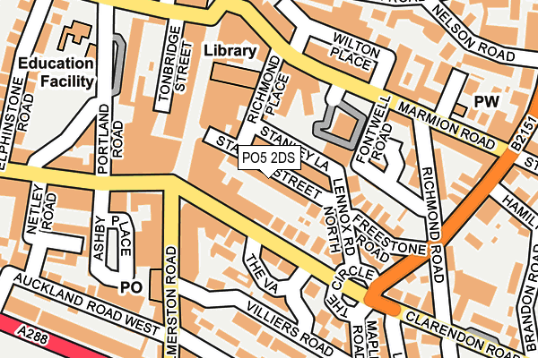 PO5 2DS map - OS OpenMap – Local (Ordnance Survey)