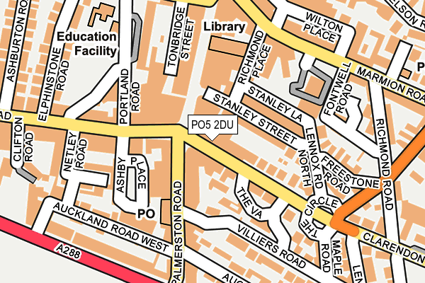 PO5 2DU map - OS OpenMap – Local (Ordnance Survey)