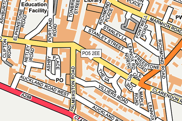 PO5 2EE map - OS OpenMap – Local (Ordnance Survey)