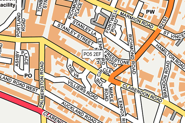 PO5 2EF map - OS OpenMap – Local (Ordnance Survey)