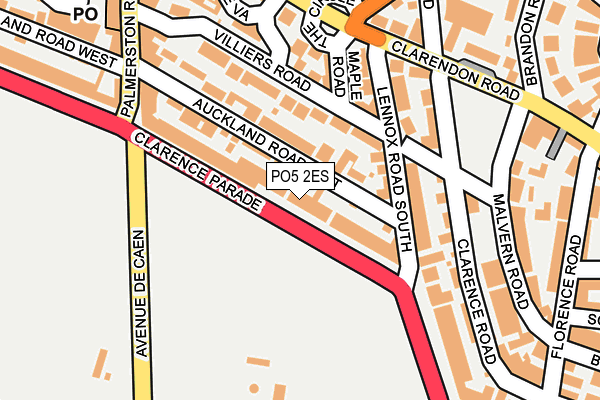 PO5 2ES map - OS OpenMap – Local (Ordnance Survey)