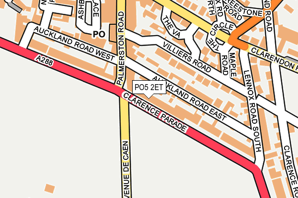 PO5 2ET map - OS OpenMap – Local (Ordnance Survey)
