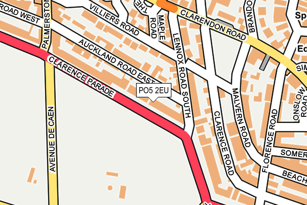PO5 2EU map - OS OpenMap – Local (Ordnance Survey)
