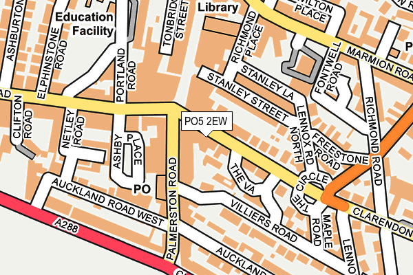 PO5 2EW map - OS OpenMap – Local (Ordnance Survey)