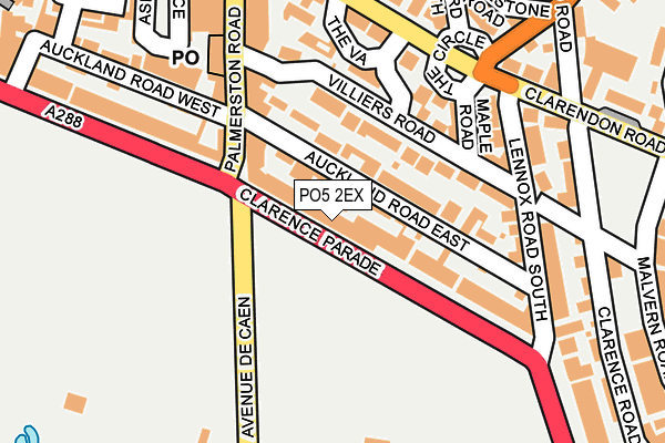 PO5 2EX map - OS OpenMap – Local (Ordnance Survey)