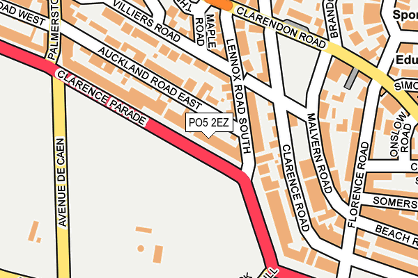 PO5 2EZ map - OS OpenMap – Local (Ordnance Survey)