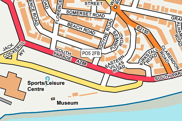 PO5 2FB map - OS OpenMap – Local (Ordnance Survey)