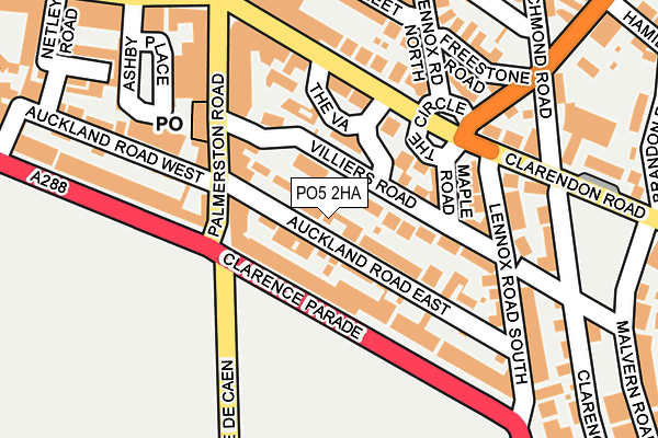 PO5 2HA map - OS OpenMap – Local (Ordnance Survey)