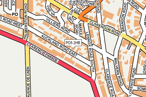 PO5 2HB map - OS OpenMap – Local (Ordnance Survey)
