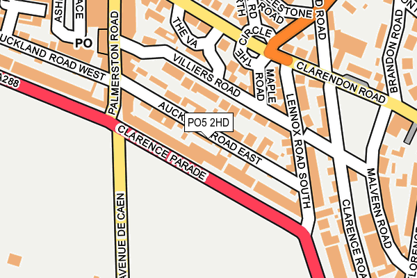 PO5 2HD map - OS OpenMap – Local (Ordnance Survey)