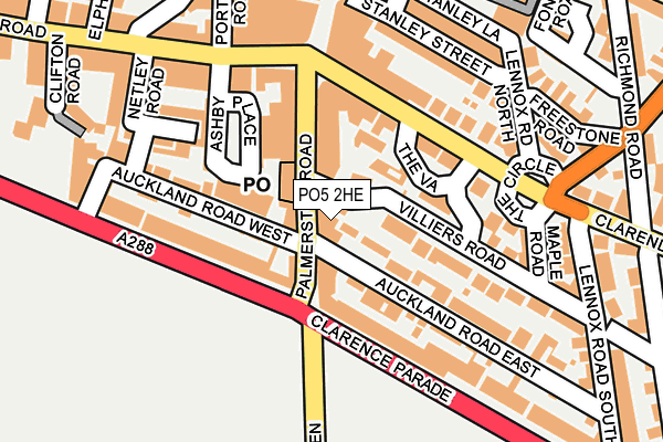 PO5 2HE map - OS OpenMap – Local (Ordnance Survey)