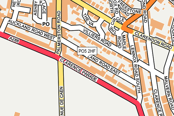 PO5 2HF map - OS OpenMap – Local (Ordnance Survey)
