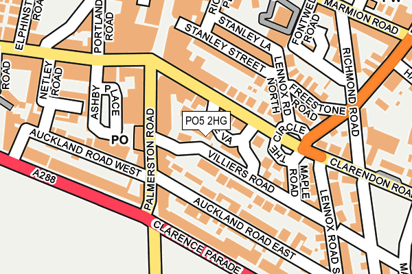 PO5 2HG map - OS OpenMap – Local (Ordnance Survey)