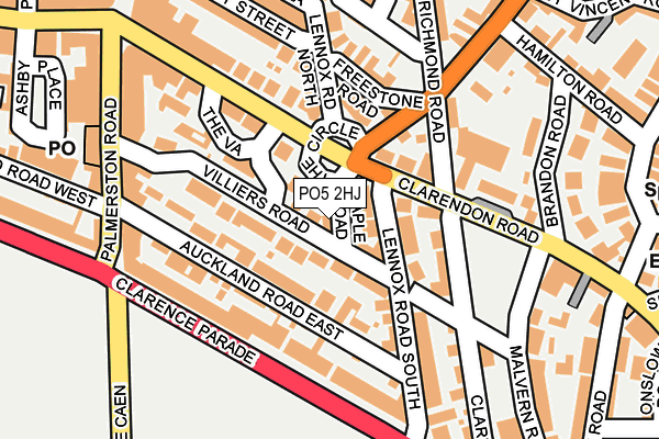 PO5 2HJ map - OS OpenMap – Local (Ordnance Survey)