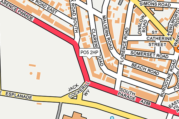 PO5 2HP map - OS OpenMap – Local (Ordnance Survey)