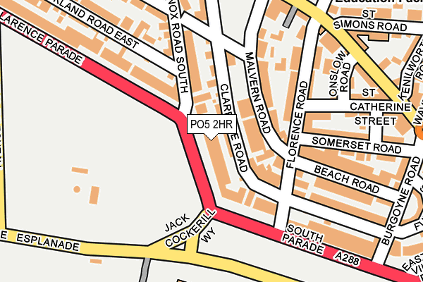 PO5 2HR map - OS OpenMap – Local (Ordnance Survey)