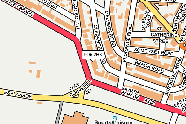PO5 2HX map - OS OpenMap – Local (Ordnance Survey)