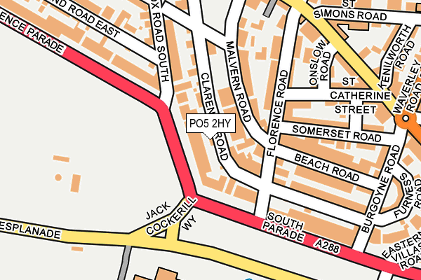 PO5 2HY map - OS OpenMap – Local (Ordnance Survey)