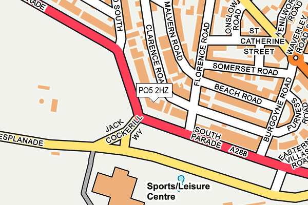 PO5 2HZ map - OS OpenMap – Local (Ordnance Survey)