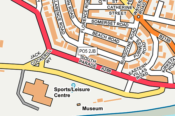 PO5 2JB map - OS OpenMap – Local (Ordnance Survey)