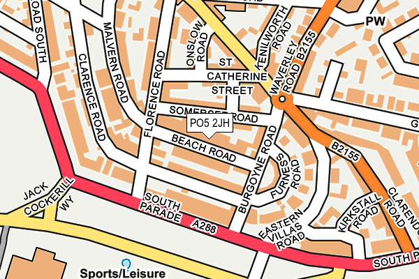 PO5 2JH map - OS OpenMap – Local (Ordnance Survey)