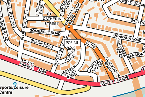 PO5 2JL map - OS OpenMap – Local (Ordnance Survey)