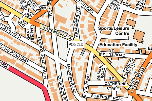 PO5 2LD map - OS OpenMap – Local (Ordnance Survey)