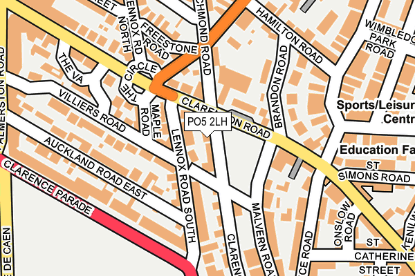 PO5 2LH map - OS OpenMap – Local (Ordnance Survey)