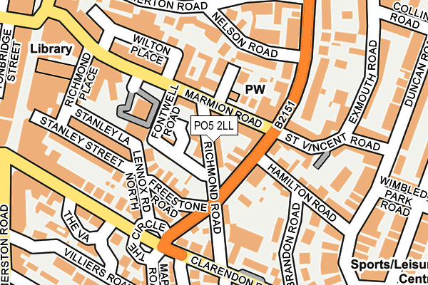 PO5 2LL map - OS OpenMap – Local (Ordnance Survey)