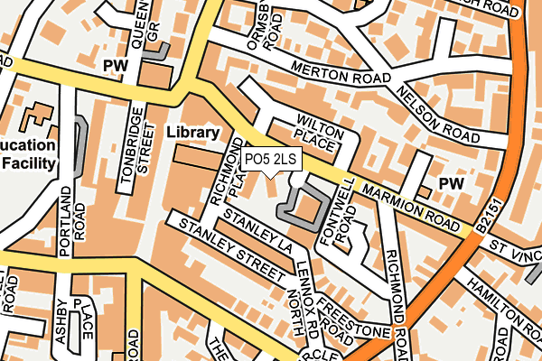 PO5 2LS map - OS OpenMap – Local (Ordnance Survey)