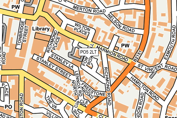 PO5 2LT map - OS OpenMap – Local (Ordnance Survey)