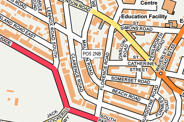 PO5 2NB map - OS OpenMap – Local (Ordnance Survey)