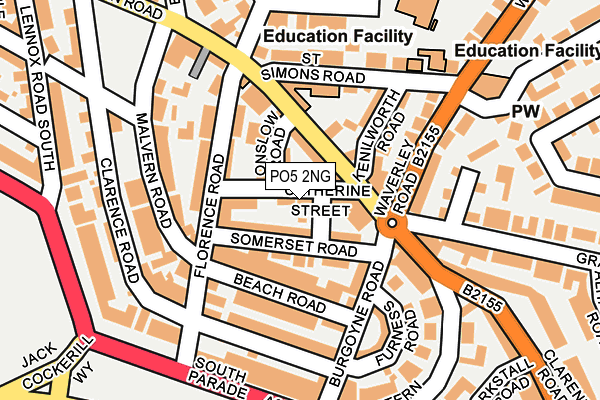 PO5 2NG map - OS OpenMap – Local (Ordnance Survey)