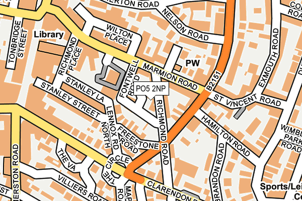 PO5 2NP map - OS OpenMap – Local (Ordnance Survey)