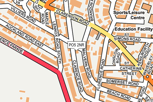 PO5 2NR map - OS OpenMap – Local (Ordnance Survey)