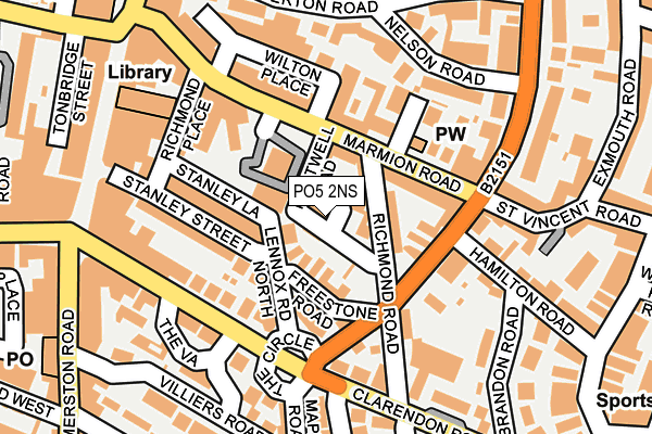 PO5 2NS map - OS OpenMap – Local (Ordnance Survey)