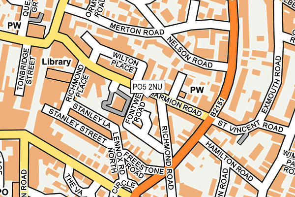 PO5 2NU map - OS OpenMap – Local (Ordnance Survey)