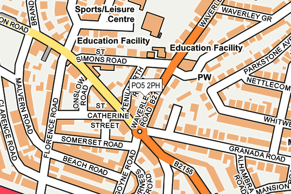 PO5 2PH map - OS OpenMap – Local (Ordnance Survey)