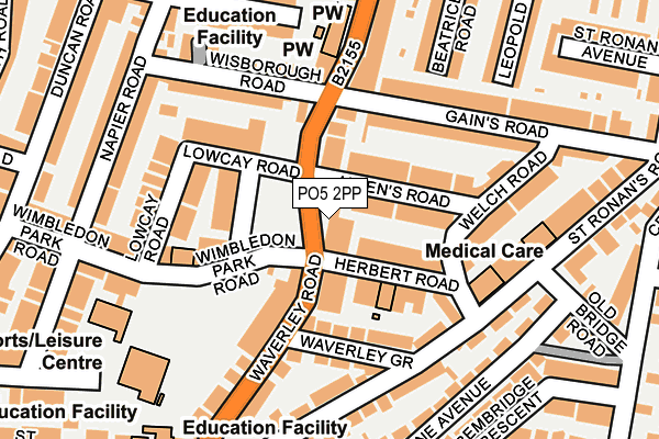 PO5 2PP map - OS OpenMap – Local (Ordnance Survey)